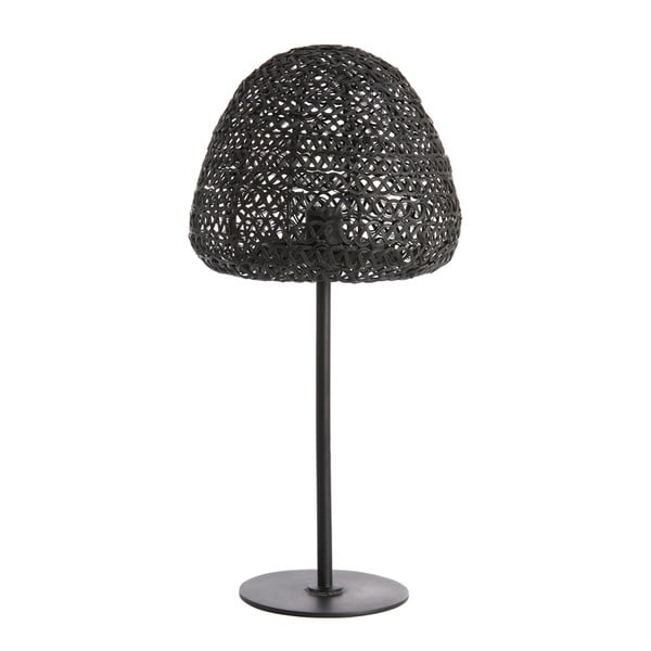 Lampada da tavolo nera opaca (altezza 56 cm) Finou - Light & Living
