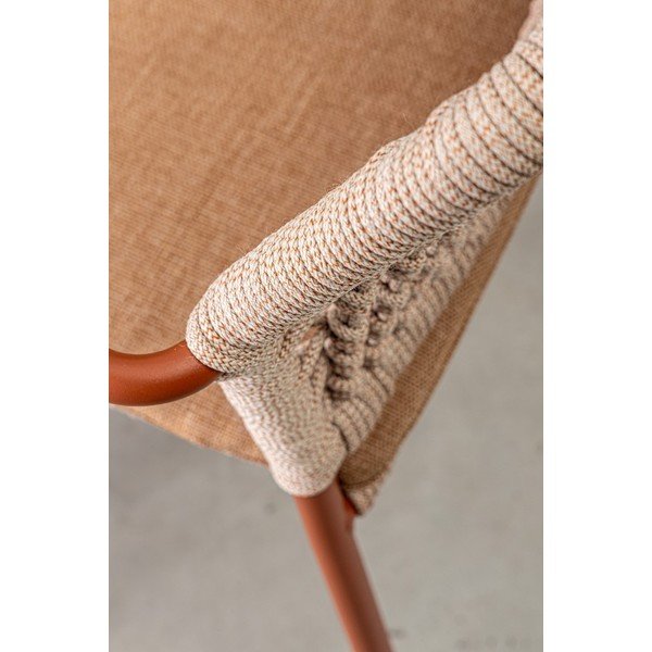 Sedia da esterno beige in metallo Rajada – Bizzotto-image-1