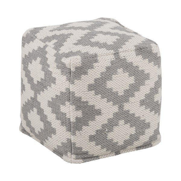 Pouf Kalaidu grigio e beige Napua - Westwing Collection