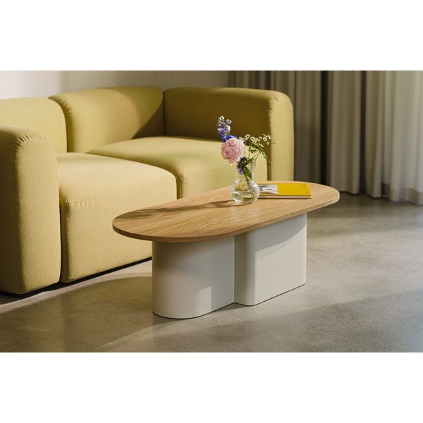 Tavolino da salotto nero con piano effetto rovere 50x115 cm Looi – noo.ma-image-3