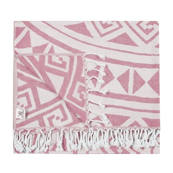 Asciugamano hammam rosa Mirabelle, 165 x 100 cm - Kate Louise-image-4