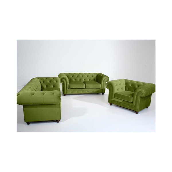 Divano Orleans Velvet verde, 216 cm - Max Winzer-image-1