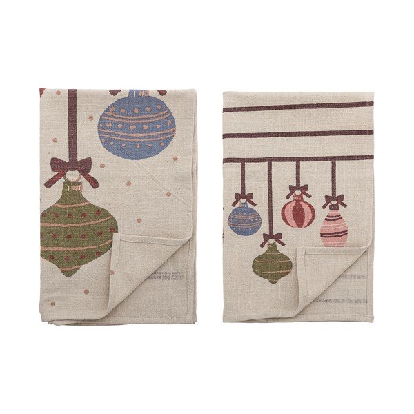 Set di strofinacci in cotone a tema natalizio 2 pz 71x45 cm Ornamentia – Bloomingville-image-2