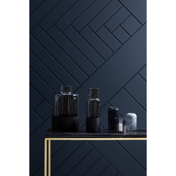 Vaso in vetro con dettagli neri Premier Houseware Cova, altezza 32 cm - Premier Housewares-image-2