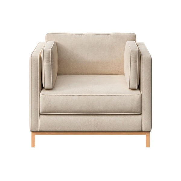 Poltrona relax in velluto beige Celerio - Ame Yens