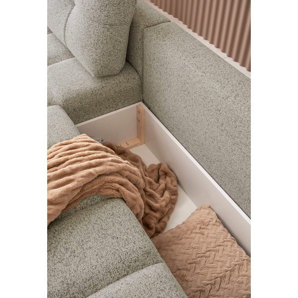 Divano angolare componibile marrone chiaro allungabile/con contenitore (con penisola a sinistra) Lulu – Miuform-image-2