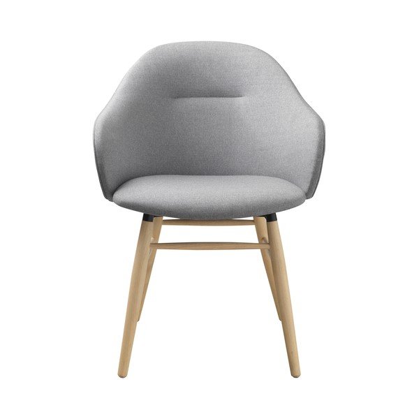 Sedia da pranzo grigia in rovere Teno - Unique Furniture-image-2