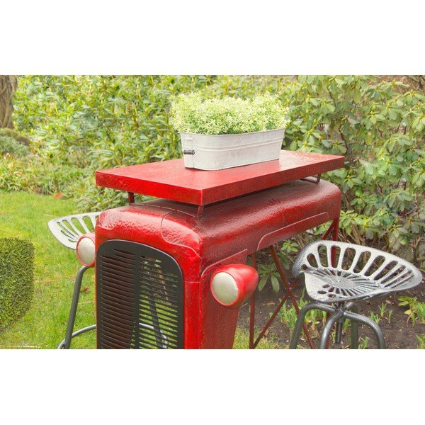 Tavolo da bar rosso Trattore - Esschert Design-image-3