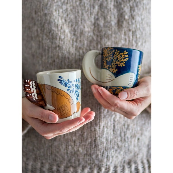 Tazza in gres crema 260 ml Hezha - Bloomingville-image-2