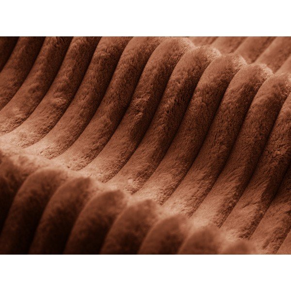 Poggiapiedi color mattone con rivestimento in velluto a coste Dia – Micadoni -image-2