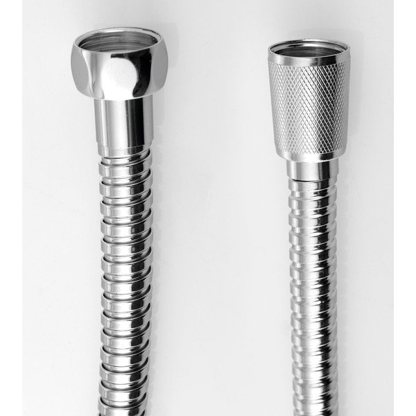 Tubo doccia in acciaio inox in argento lucido Powerflex - Sapho-image-1