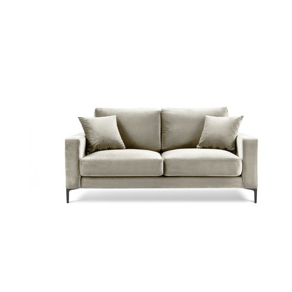 Divano in velluto beige, 158 cm Harmony - Kooko Home