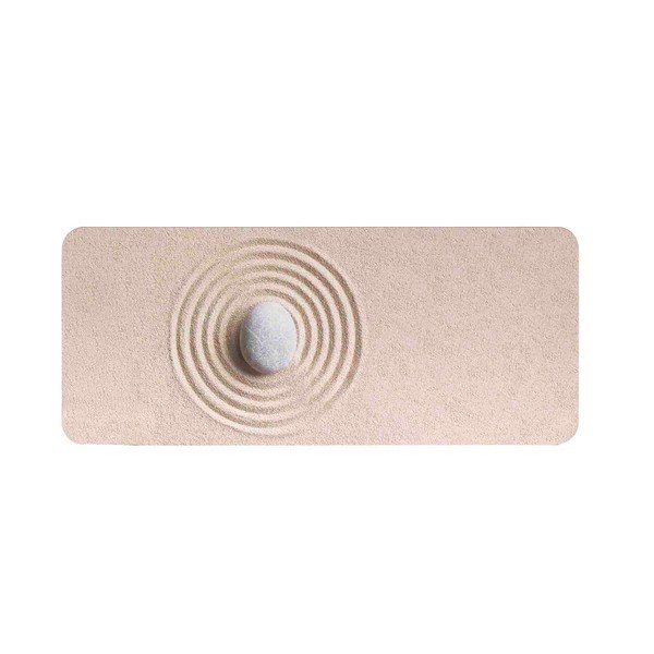 Tappetino per il bagno marrone chiaro 50x120 cm Serena – douceur d'intérieur