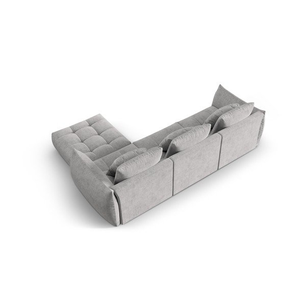 Divano angolare grigio chiaro (angolo variabile) Bloom - Micadoni Home-image-3