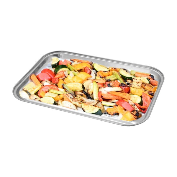 Vassoio per grigliare in acciaio inox Baron, 34 x 24 cm - Cattara-image-4