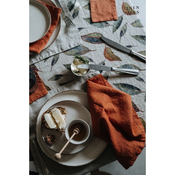 Tovaglia di lino 140x140 cm Golden Fall - Linen Tales-image-4