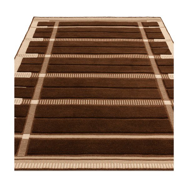 Tappeto marrone/beige in lana tessuto a mano 120x170 cm – Asiatic Carpets-image-3