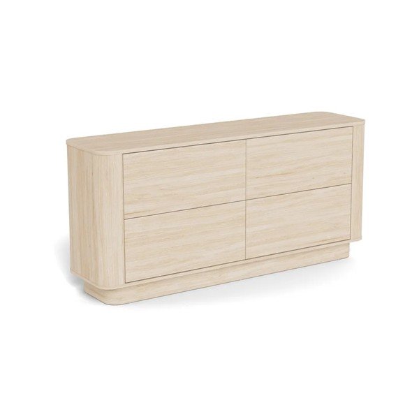 Credenza colore naturale chiaro con effetto rovere 160x75x40 cm Atmore – Actona