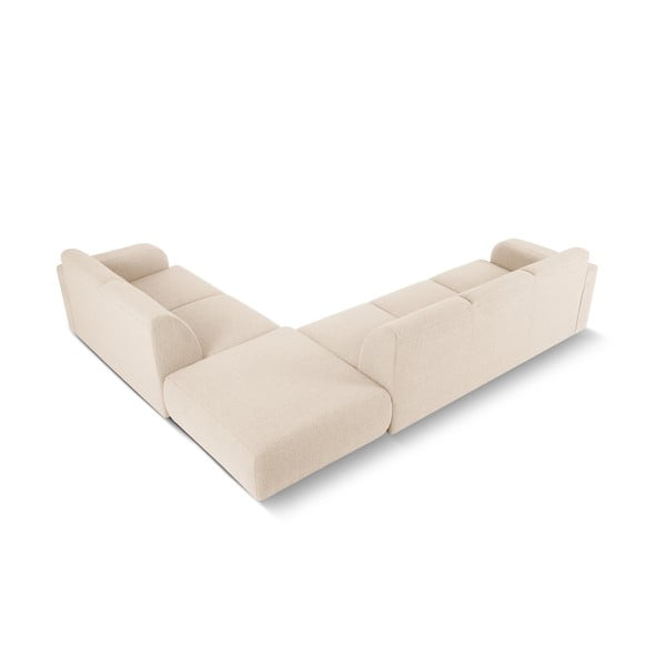 Divano angolare beige in tessuto bouclé (angolo destro) Molino - Micadoni Home-image-3