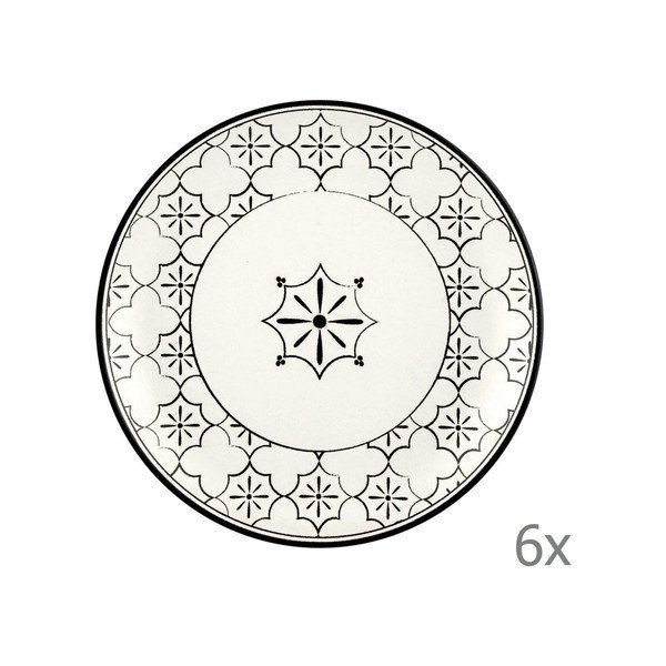 Set di 6 piatti da dessert in porcellana Maroc, ⌀ 17 cm - Mia