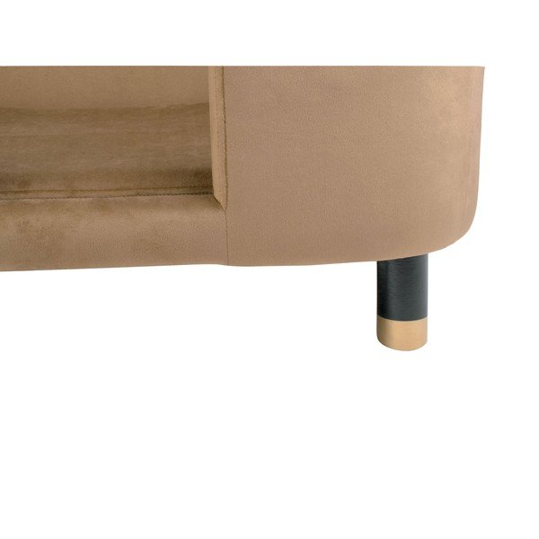 Letto per animali domestici in velluto beige Royal - Leitmotiv-image-4
