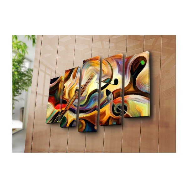 Quadro multiplo Musica astratta, 105 x 70 cm - Wallity-image-2