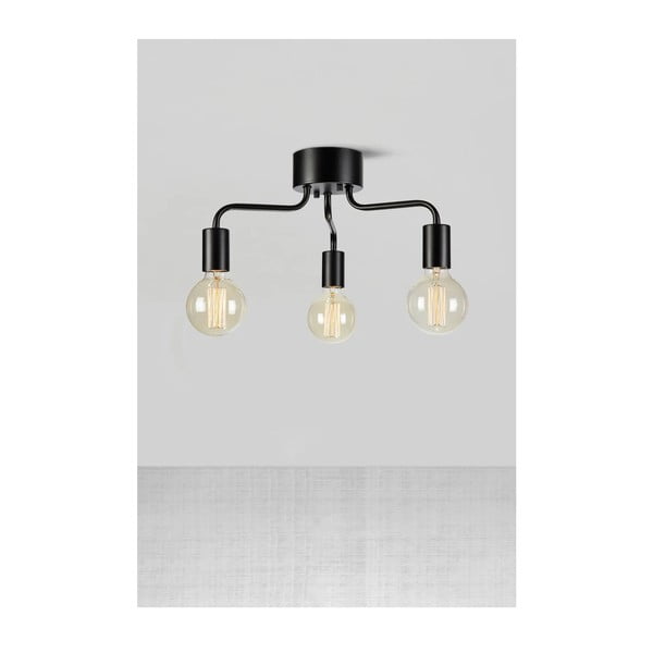 Plafoniera nera con paralume in metallo 38x38 cm Avery – Markslöjd-image-1