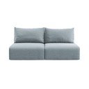 Divano blu allungabile/con contenitore con rivestimento in velluto 216 cm Kalena – Makamii