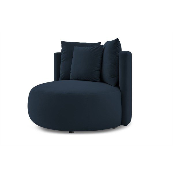 Poltrona blu scuro con rivestimento in velluto Cesar – Bobochic Paris