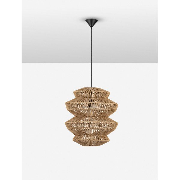 Lampadario di colore naturale con rivestimento in corda ø 40 cm Nua – Nova Luce-image-4