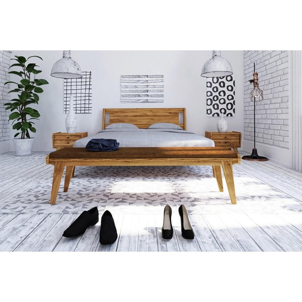 Panchina in rovere con seduta arancione Retro - The Beds-image-2