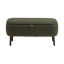 Panchina verde con rivestimento in bouclé Harlow – House Nordic