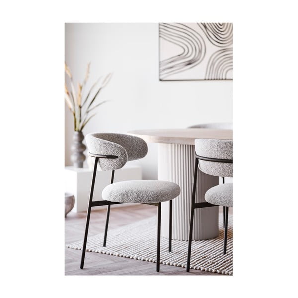 Tavolo da pranzo con piano effetto frassino 100x220 cm Solva – House Nordic-image-3