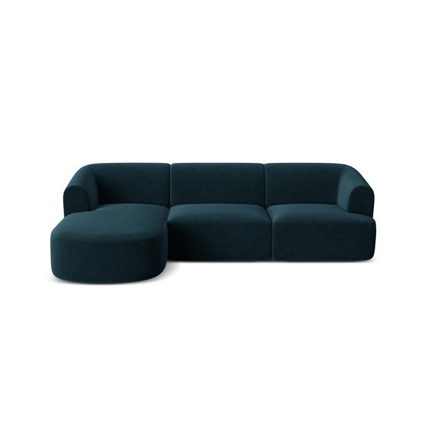 Divano angolare color petrolio (con penisola a sinistra/con chaise lounge) con rivestimento in velluto Campi – Cosmopolitan Design-image-3