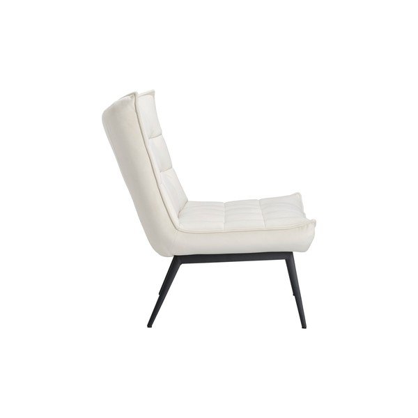 Poltrona color crema con rivestimento in velluto Legend – Ellos Home-image-3