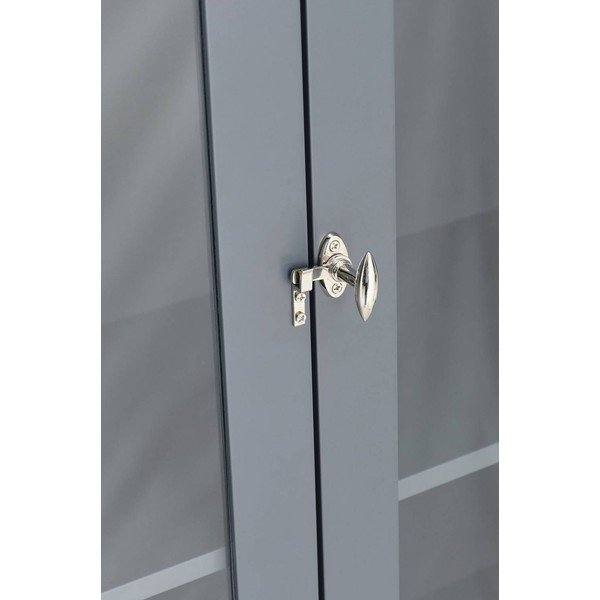 Vetrina grigia in MDF da appendere 85x170,5x35 cm Prato – Ellos Home-image-1