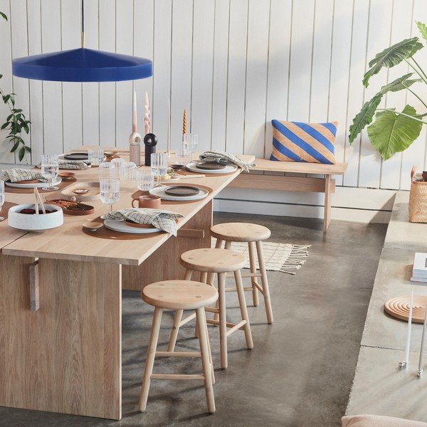 Lampadario blu in metallo ø 65 cm Hatto – OYOY Living Design-image-1