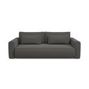 Divano grigio scuro allungabile/con contenitore con rivestimento in velluto 238 cm Kapua – Makamii