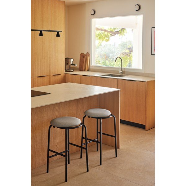 Sgabello da bar nero in metallo Eclipse – Teulat-image-1