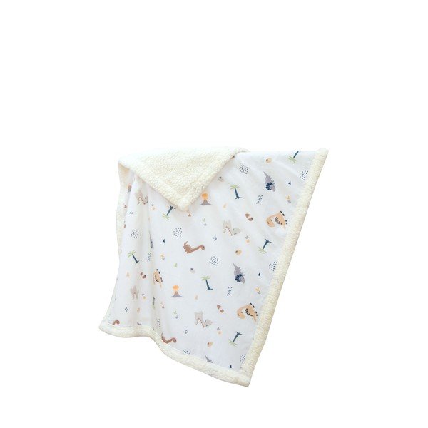 Coperta per bambini bianca in cotone renforcé 75x100 cm Dinozor – Mijolnir