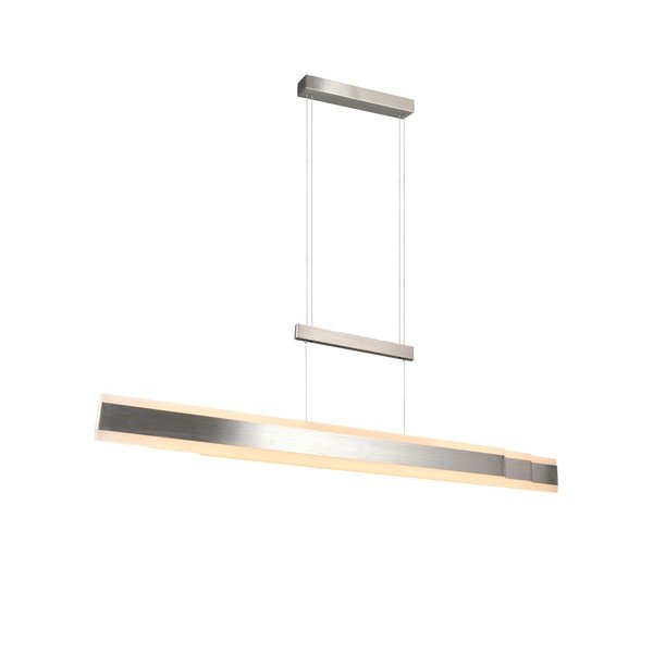 Lampadario LED color argento opaco con paralume in metallo Arcola – Trio-image-3