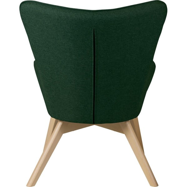 Poltrona con poggiapiedi verde scuro Niko – Ropez-image-4