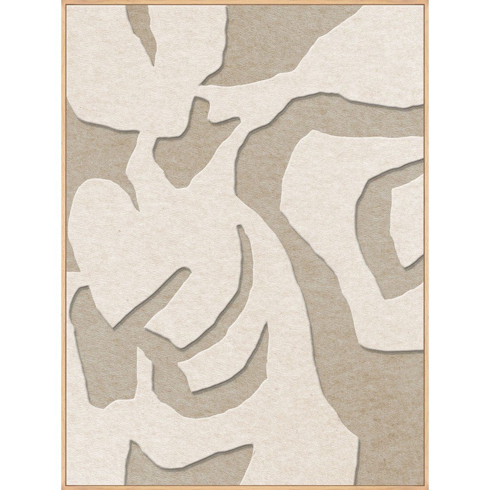 Dipinto in 3D con cornice inclusa/fonoassorbente 90x120 cm Soft Embrace 1 – Malerifabrikken | Quadri