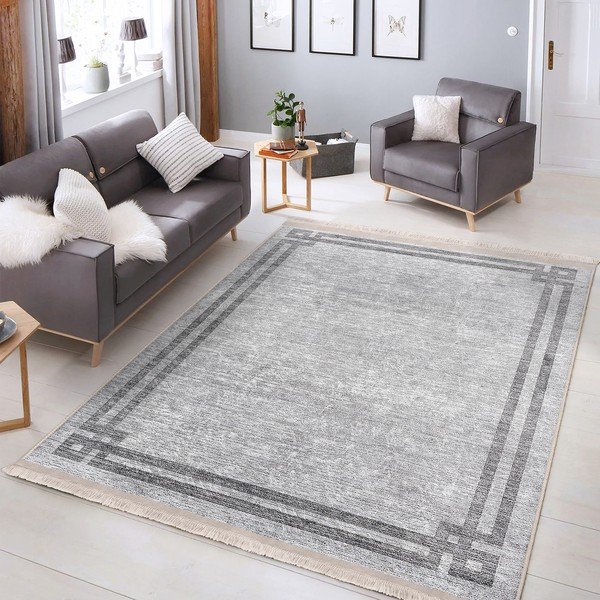 Tappeto grigio chiaro 160x230 cm - Mila Home-image-1