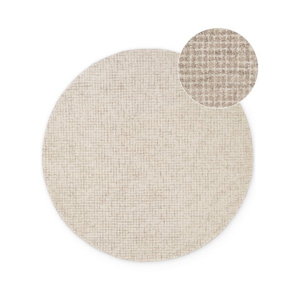 Tappeto rotondo beige in lana ø 160 cm Eloise – Hanse Home-image-4