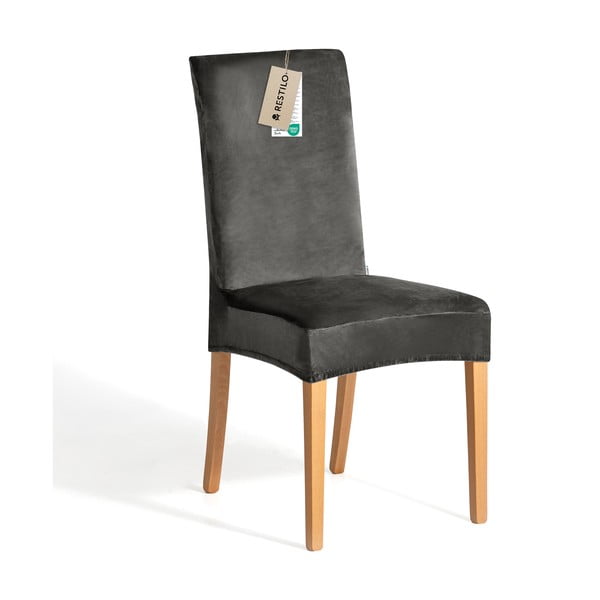 Set di coprisedia grigi con rivestimento elastico per sedie 4 pz 48 cm Sento – Restilo-image-3