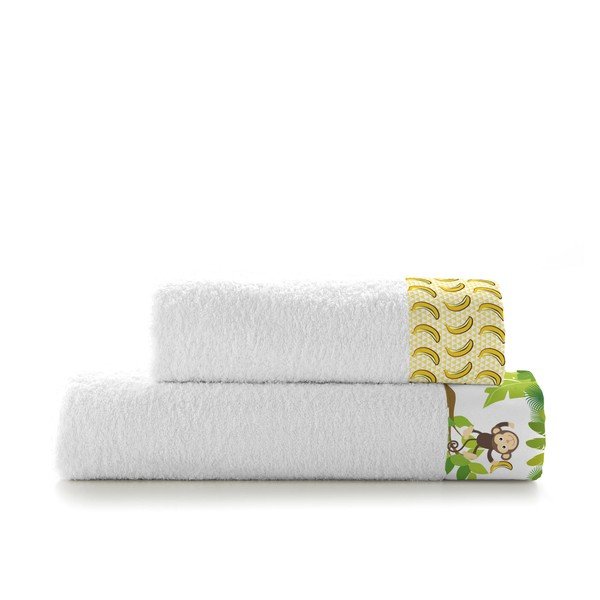 Set di asciugamani e teli da bagno in cotone bianco 2 pezzi 70x140 cm Wild - Mr. Fox-image-2