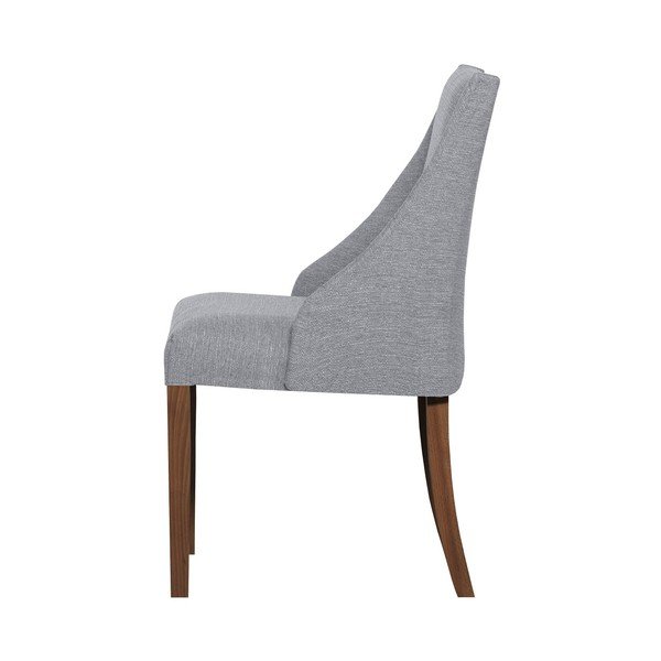 Sedia grigia con gambe in faggio marrone scuro Absolu - Ted Lapidus Maison-image-1