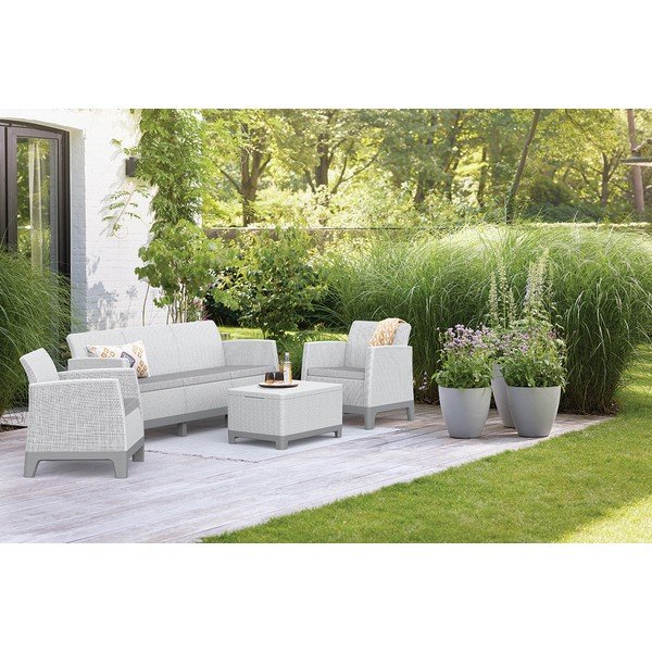 Set di mobili da giardino grigio chiaro per 5 persone Scandi Forma – Keter-image-1