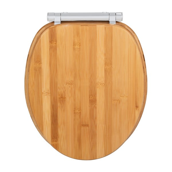 Sedile per WC in legno con chiusura facilitata Bamboo, 35 x 41 cm - Wenko